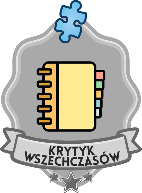 Zdobył wszystkie odznaki opinii do puzzli +500 Krytyk wszechczasów