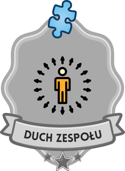 Zdobył wszystkie odznaki współukładania +50 Duch zespołu