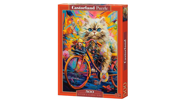 Kitten's Floral Ride